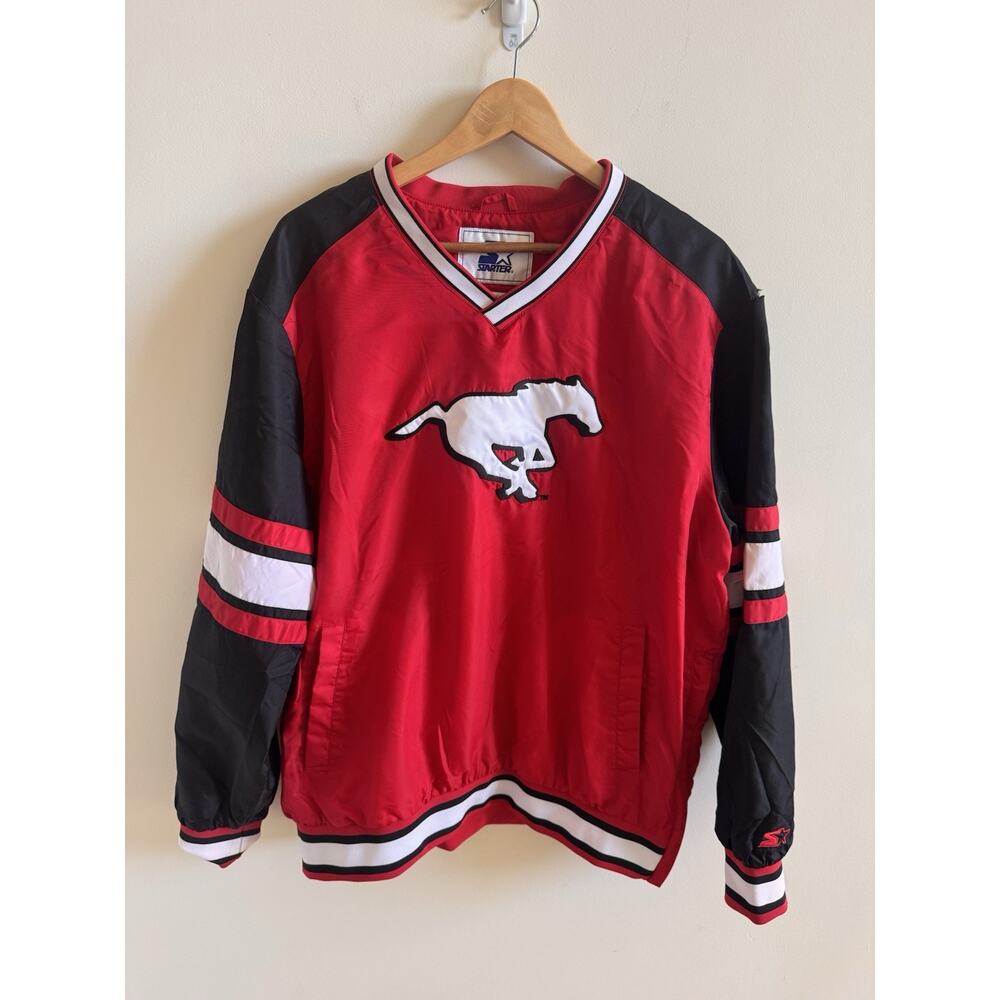 Calgary Stampeders Starter Yardline Jacket Men's XL CFL Canadian Football Read